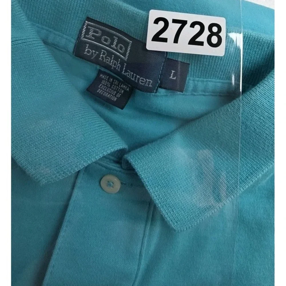 Polo Ralph Lauren‎ Shirt Mens -L- TEAL  Classic Pony Golf EUC